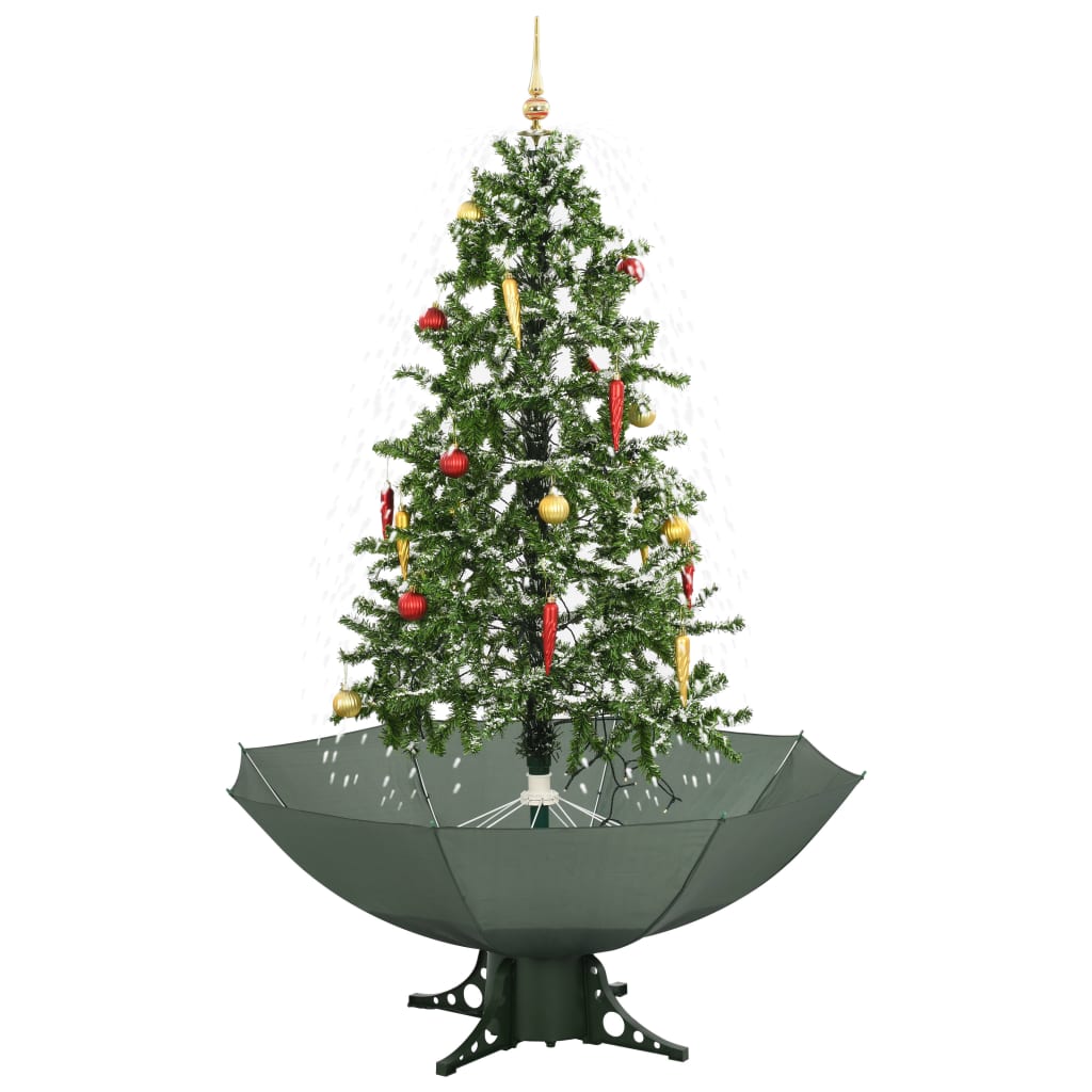 Kerstboom sneeuwend met paraplubasis 170 cm groen is nu te koop bij PeponiXL, paradijselijk wonen!