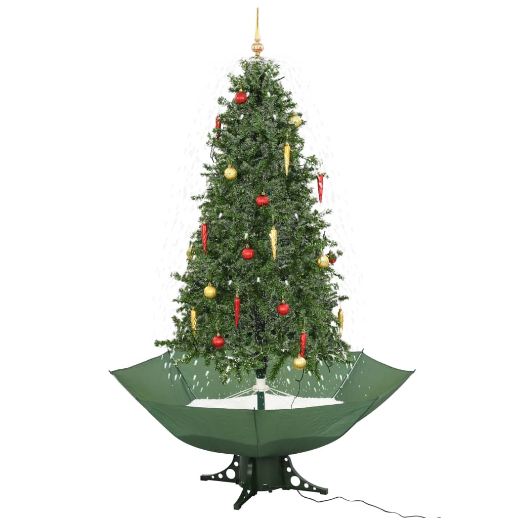 Kerstboom sneeuwend met paraplubasis 190 cm groen is nu te koop bij PeponiXL, paradijselijk wonen!