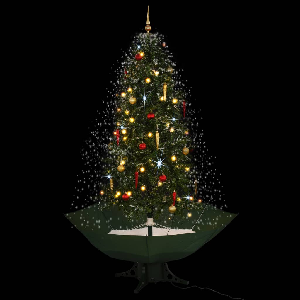 Kerstboom sneeuwend met paraplubasis 190 cm groen is nu te koop bij PeponiXL, paradijselijk wonen!