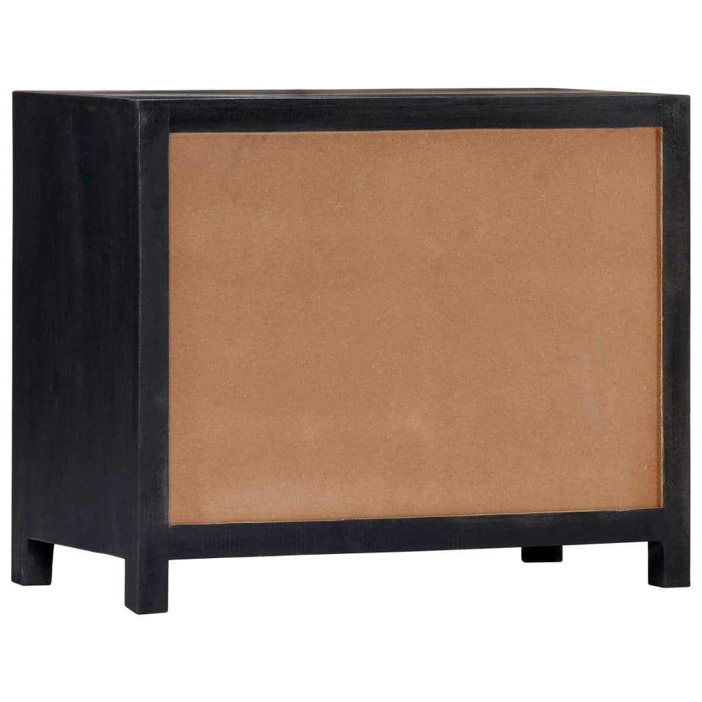 Bijzetkast handgesneden 75x35x60 cm massief mangohout grijs is nu te koop bij PeponiXL, paradijselijk wonen!