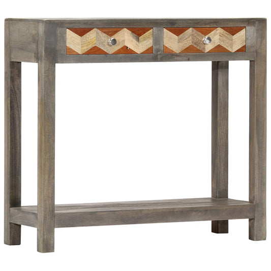 Wandtafel 86x30x76 cm massief mangohout grijs is nu te koop bij PeponiXL, paradijselijk wonen!