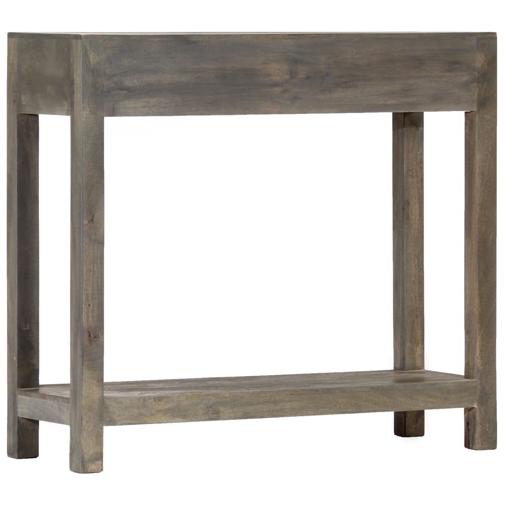 Wandtafel 86x30x76 cm massief mangohout grijs is nu te koop bij PeponiXL, paradijselijk wonen!