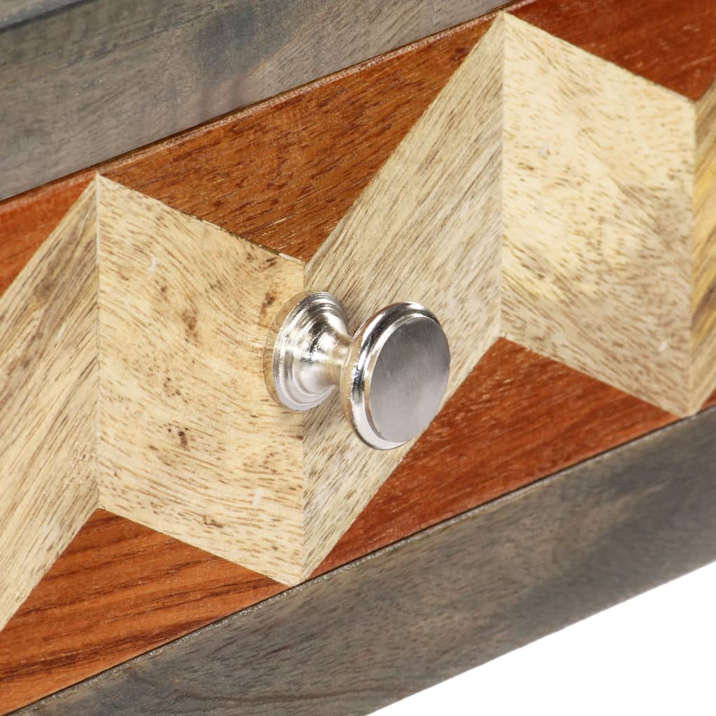 Wandtafel 86x30x76 cm massief mangohout grijs is nu te koop bij PeponiXL, paradijselijk wonen!