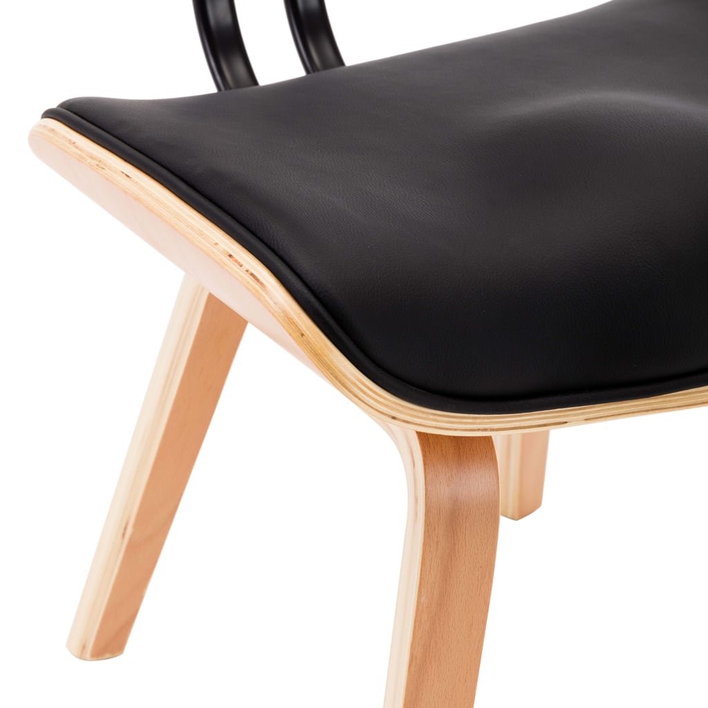 Eetkamerstoelen 2 st gebogen hout en kunstleer is nu te koop bij PeponiXL, paradijselijk wonen!