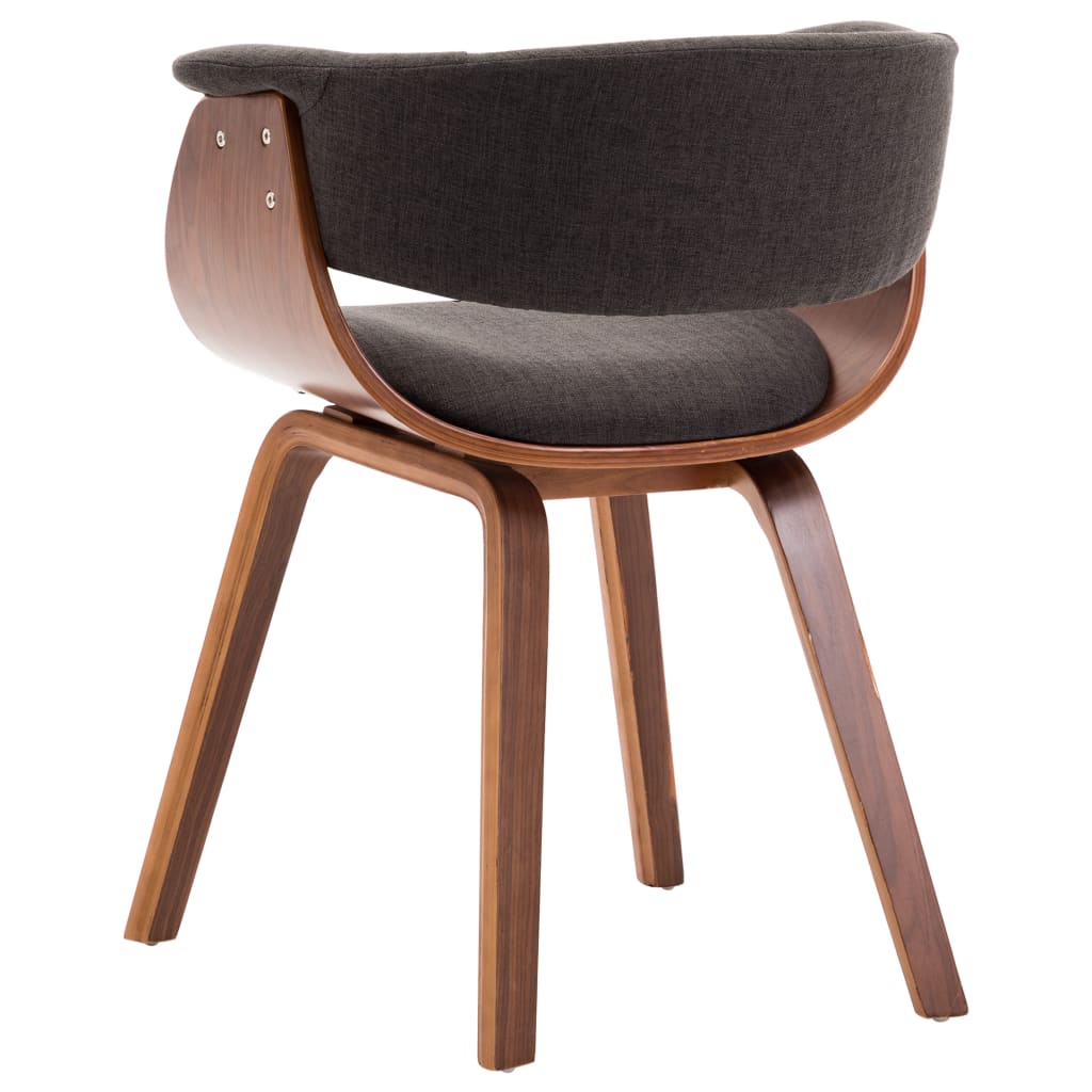 Eetkamerstoel gebogen hout en stof grijs is nu te koop bij PeponiXL, paradijselijk wonen!