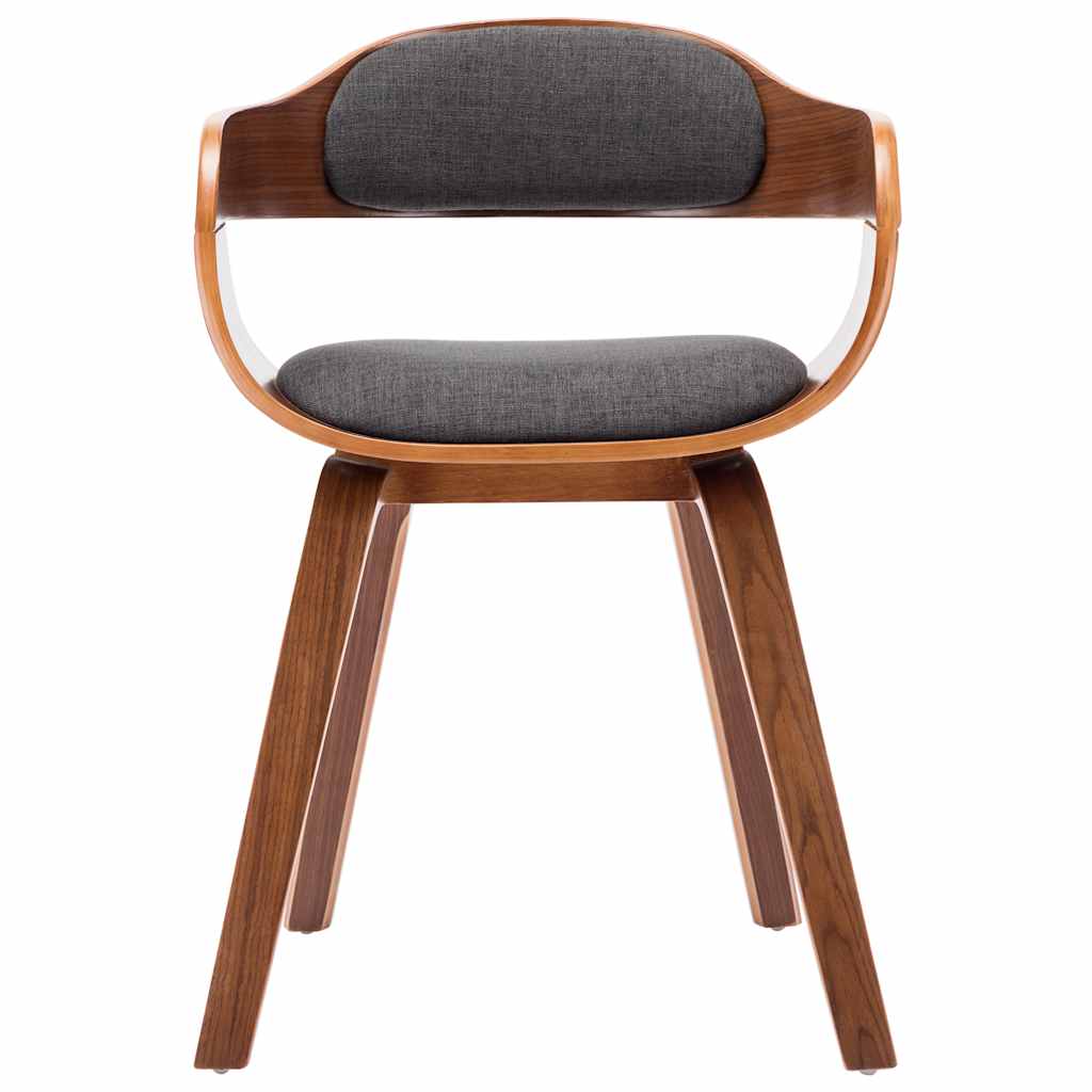 Eetkamerstoel stof en gebogen hout donkergrijs is nu te koop bij PeponiXL, paradijselijk wonen!