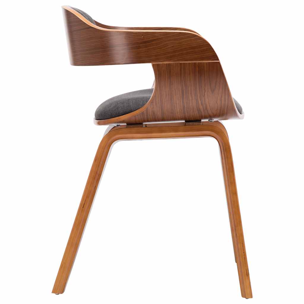 Eetkamerstoel stof en gebogen hout donkergrijs is nu te koop bij PeponiXL, paradijselijk wonen!