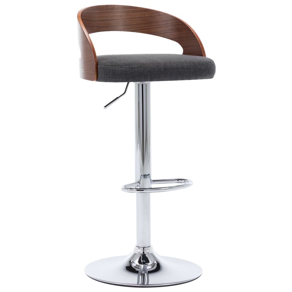 Barkrukken 2 st stof en gebogen hout donkergrijs is nu te koop bij PeponiXL, paradijselijk wonen!