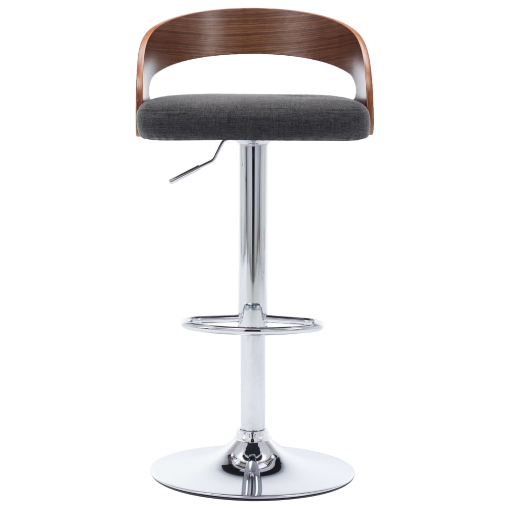 Barkrukken 2 st stof en gebogen hout donkergrijs is nu te koop bij PeponiXL, paradijselijk wonen!