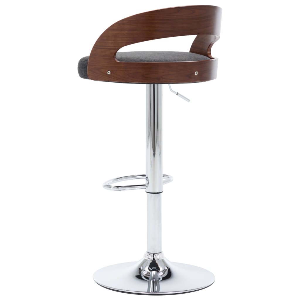 Barkrukken 2 st stof en gebogen hout donkergrijs is nu te koop bij PeponiXL, paradijselijk wonen!
