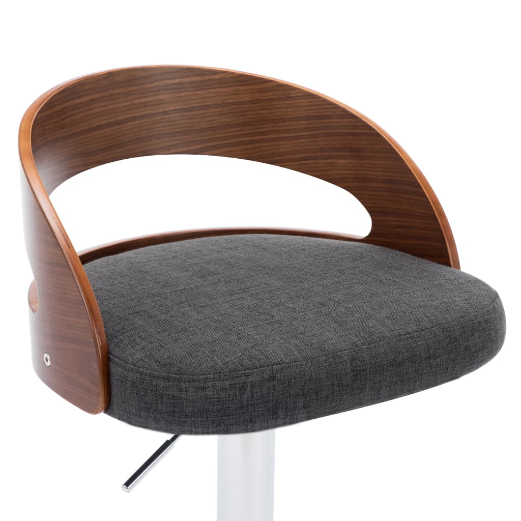 Barkrukken 2 st stof en gebogen hout donkergrijs is nu te koop bij PeponiXL, paradijselijk wonen!