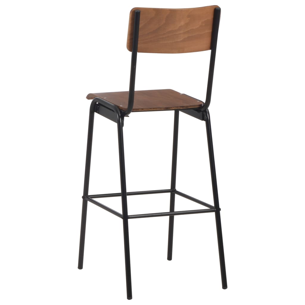 3-delige Barset staal bruin zwart is nu te koop bij PeponiXL, paradijselijk wonen!