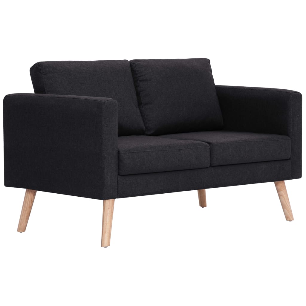 2-delig Bankstel stof zwart is nu te koop bij PeponiXL, paradijselijk wonen!