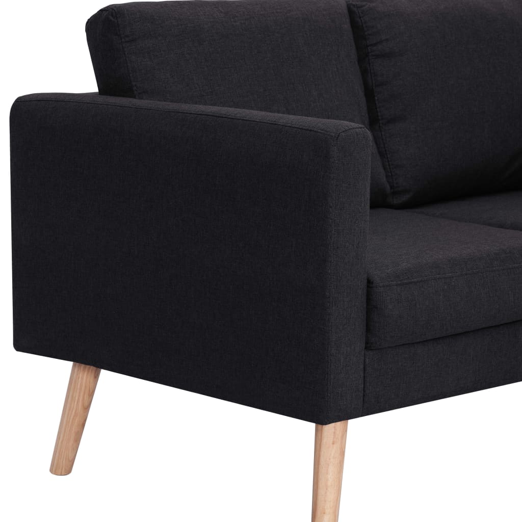 2-delig Bankstel stof zwart is nu te koop bij PeponiXL, paradijselijk wonen!