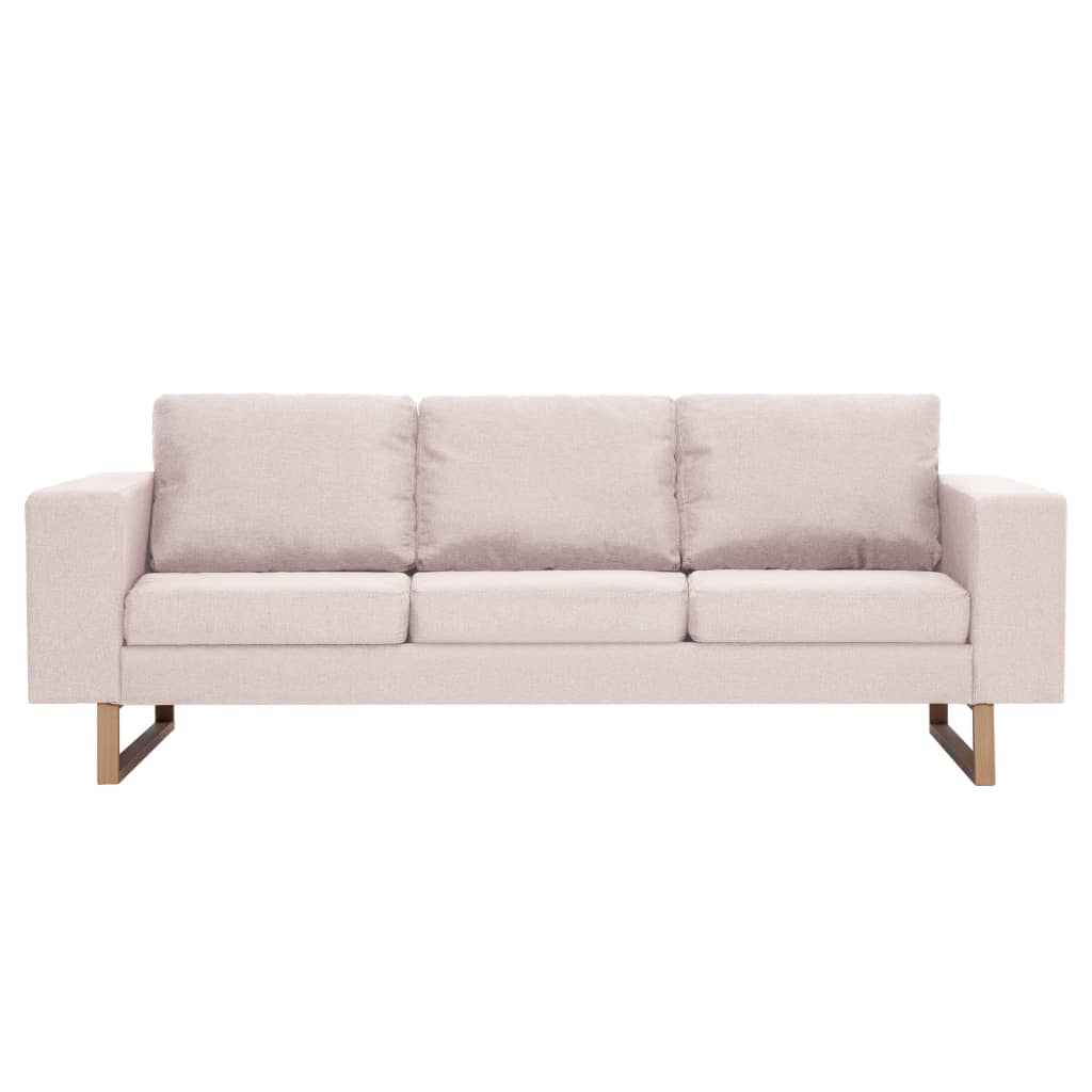 2-delig Bankstel stof crème is nu te koop bij PeponiXL, paradijselijk wonen!