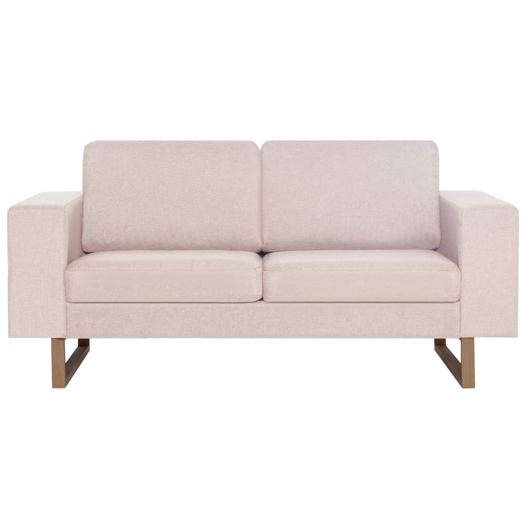 2-delig Bankstel stof crème is nu te koop bij PeponiXL, paradijselijk wonen!