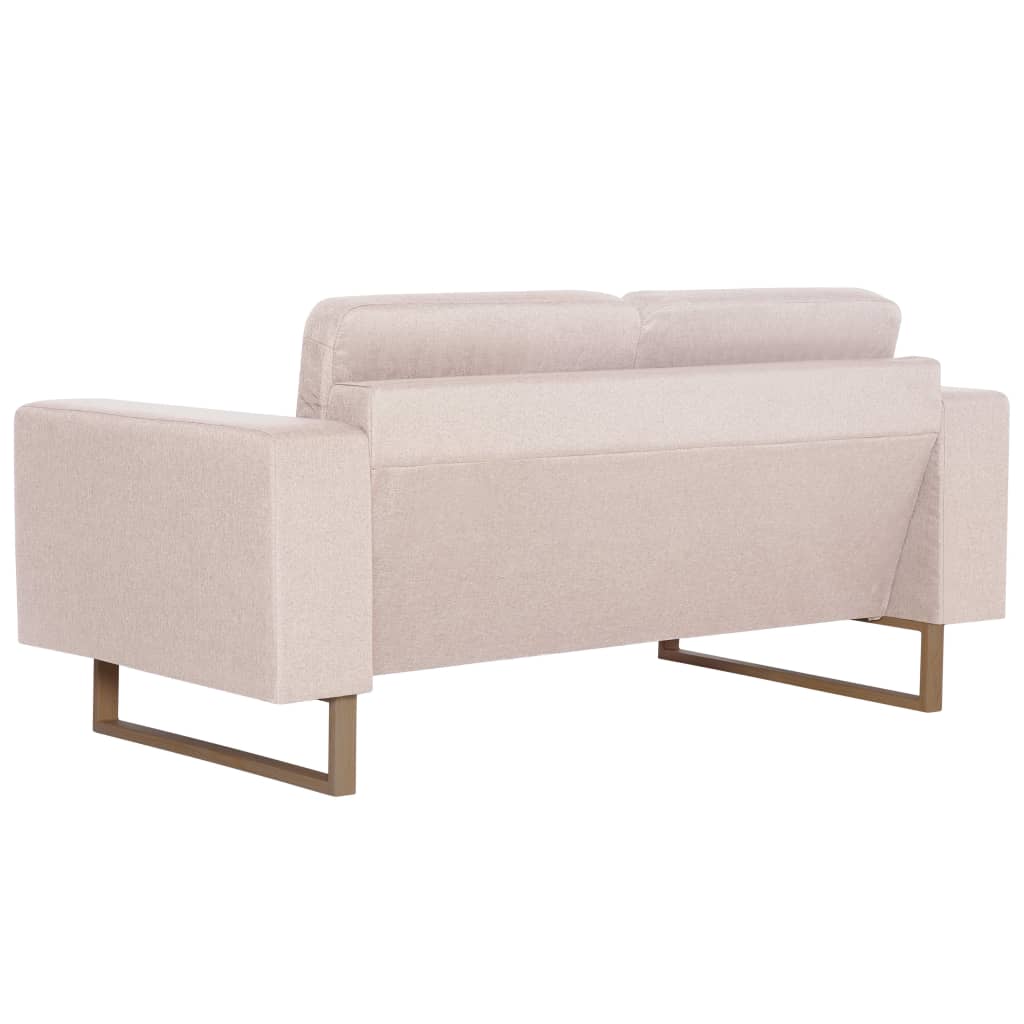 2-delig Bankstel stof crème is nu te koop bij PeponiXL, paradijselijk wonen!