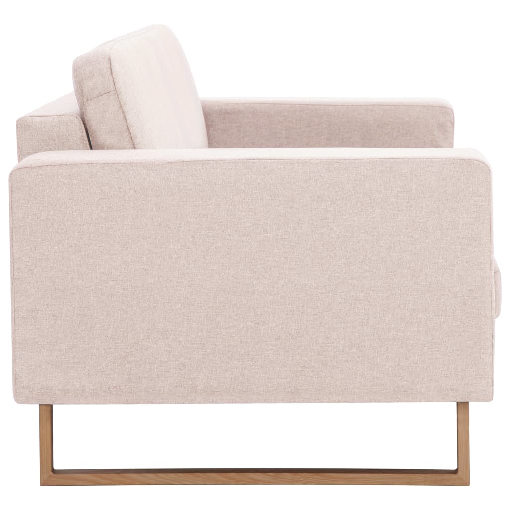 2-delig Bankstel stof crème is nu te koop bij PeponiXL, paradijselijk wonen!