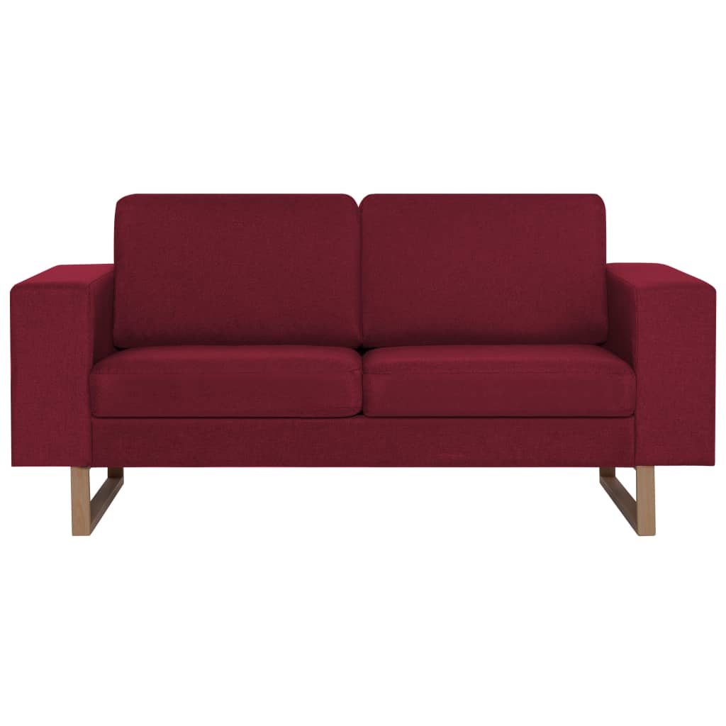 2-delig Bankstel stof wijnrood is nu te koop bij PeponiXL, paradijselijk wonen!