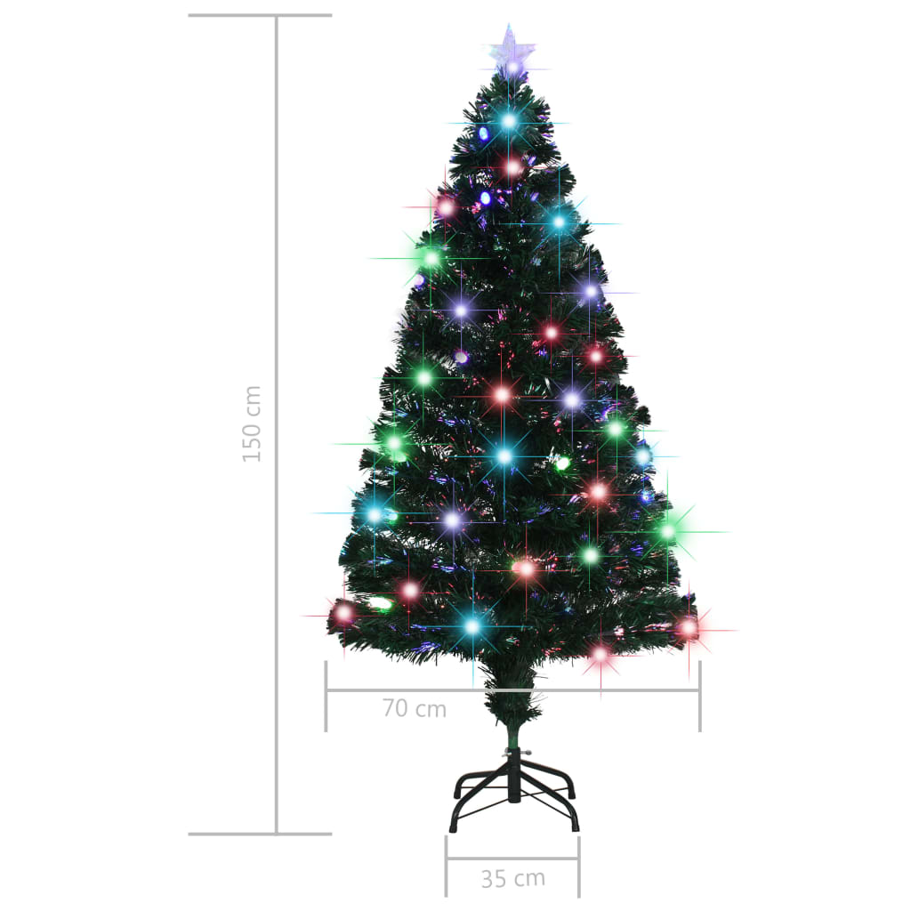 Voorverlichte kerstboom met standaard en LED 150 cm glasvezel is nu te koop bij PeponiXL, paradijselijk wonen!