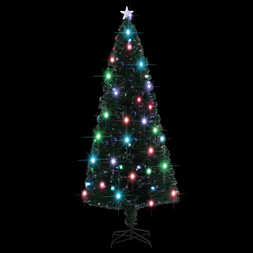 Voorverlichte kerstboom met standaard en LED 210 cm glasvezel is nu te koop bij PeponiXL, paradijselijk wonen!