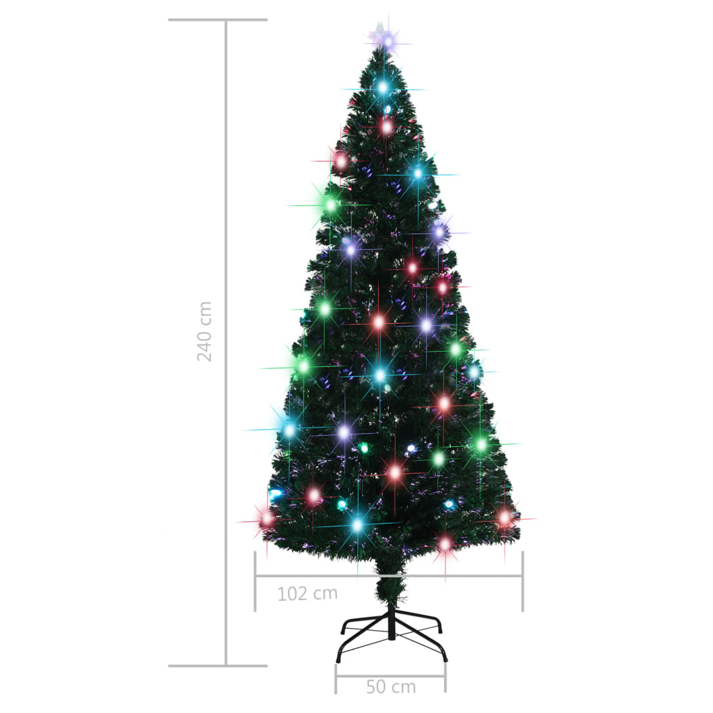 Voorverlichte kerstboom met standaard en LED 210 cm glasvezel is nu te koop bij PeponiXL, paradijselijk wonen!