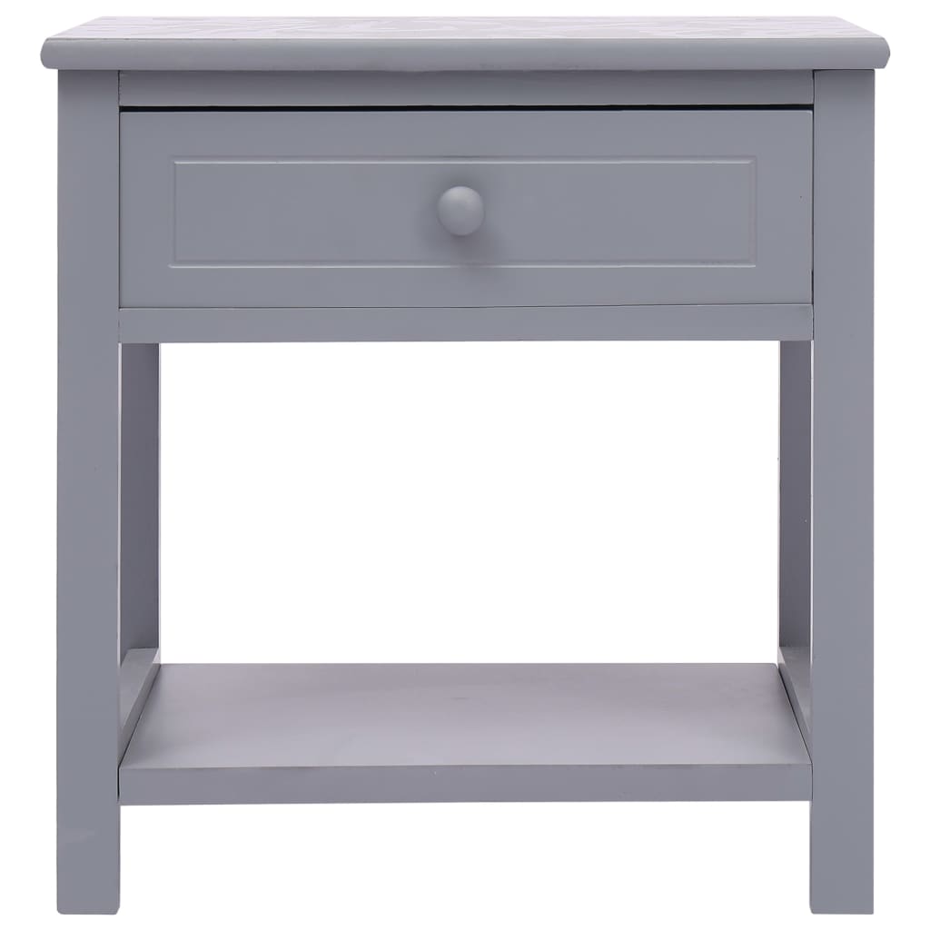 Nachtkastje 2 st 40x29x42 cm paulowniahout grijs is nu te koop bij PeponiXL, paradijselijk wonen!