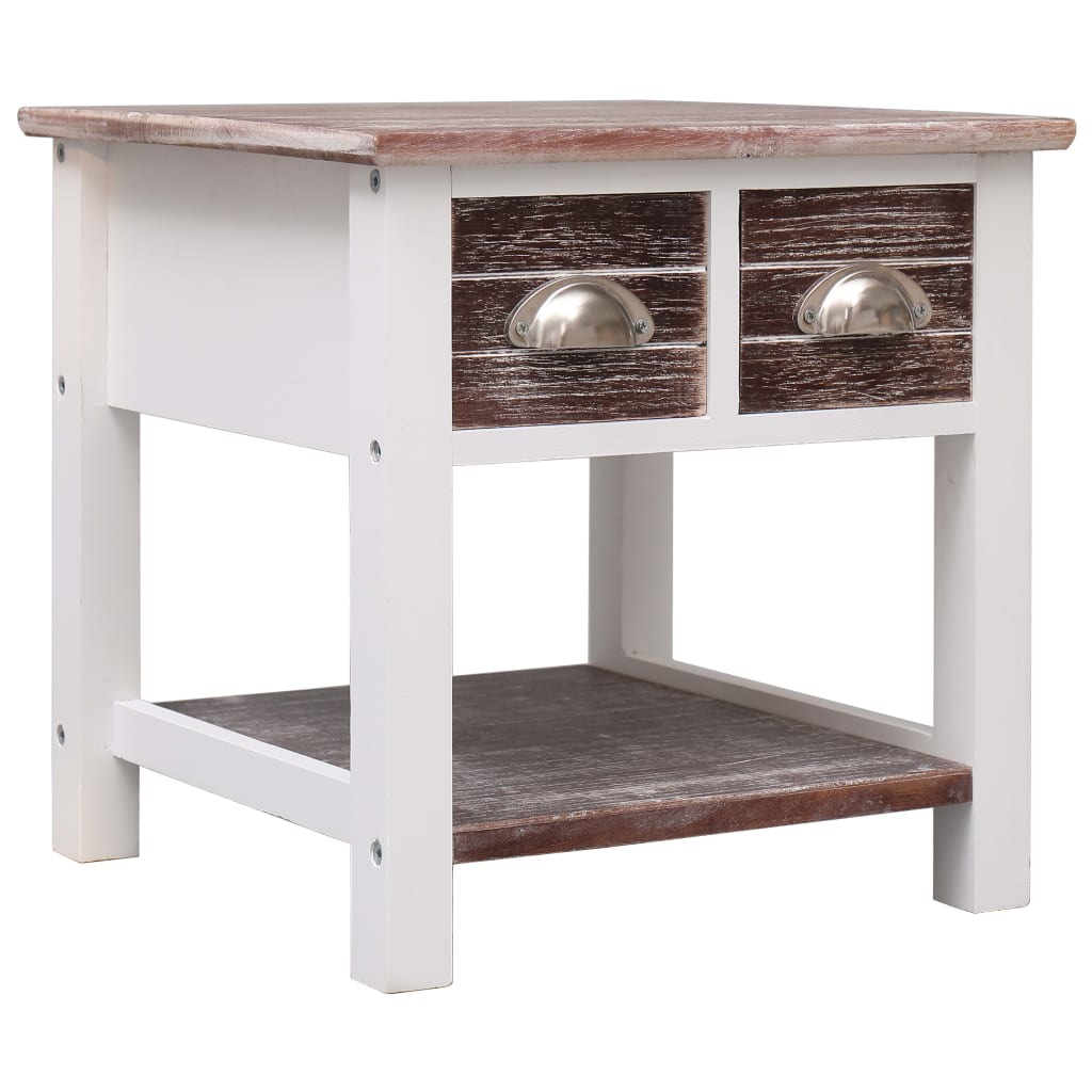 Bijzettafel 40x40x40 cm paulowniahout bruin is nu te koop bij PeponiXL, paradijselijk wonen!