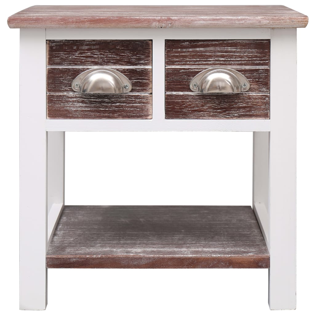 Bijzettafel 40x40x40 cm paulowniahout bruin is nu te koop bij PeponiXL, paradijselijk wonen!