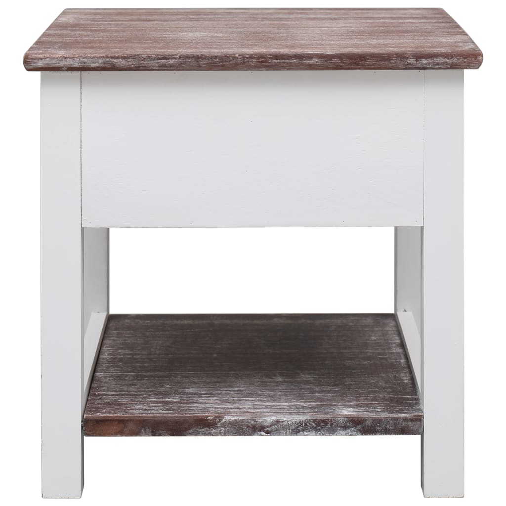 Bijzettafel 40x40x40 cm paulowniahout bruin is nu te koop bij PeponiXL, paradijselijk wonen!