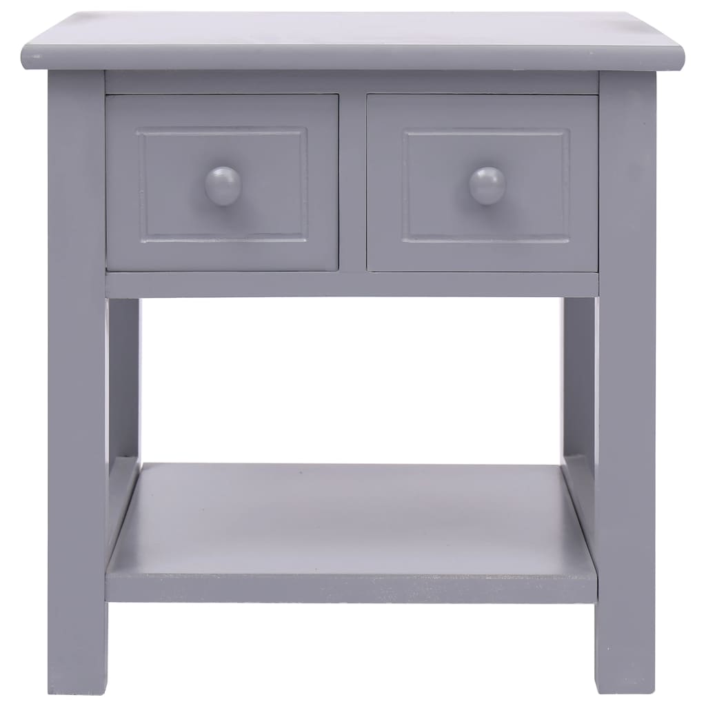 Bijzettafel 40x40x40 cm paulowniahout grijs is nu te koop bij PeponiXL, paradijselijk wonen!