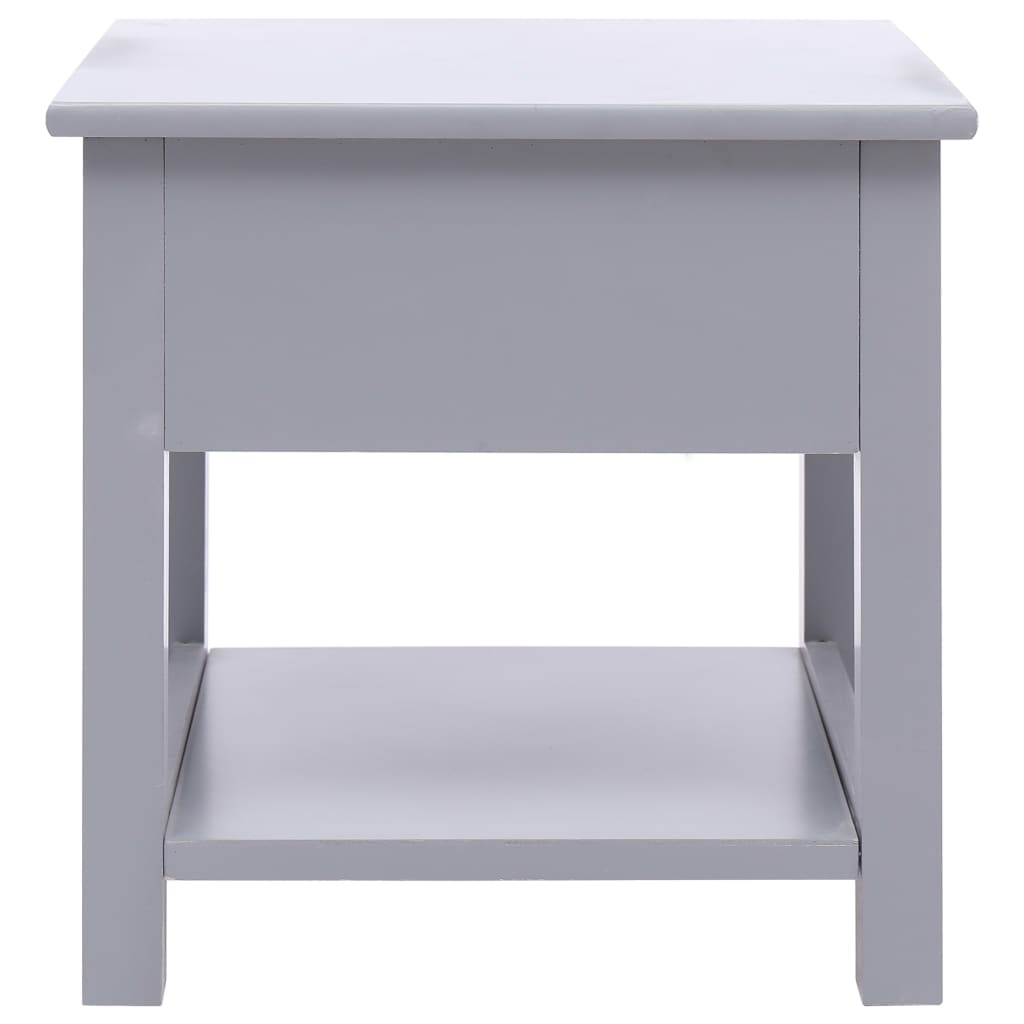 Bijzettafel 40x40x40 cm paulowniahout grijs is nu te koop bij PeponiXL, paradijselijk wonen!
