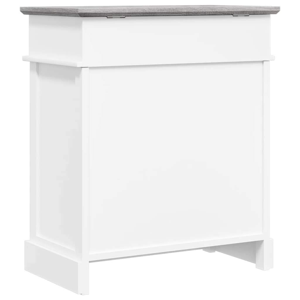Schoenenkast 50x28x58 cm paulowniahout grijs is nu te koop bij PeponiXL, paradijselijk wonen!