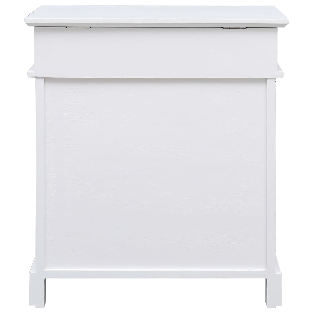 Schoenenkast 50x28x58 cm paulowniahout wit is nu te koop bij PeponiXL, paradijselijk wonen!
