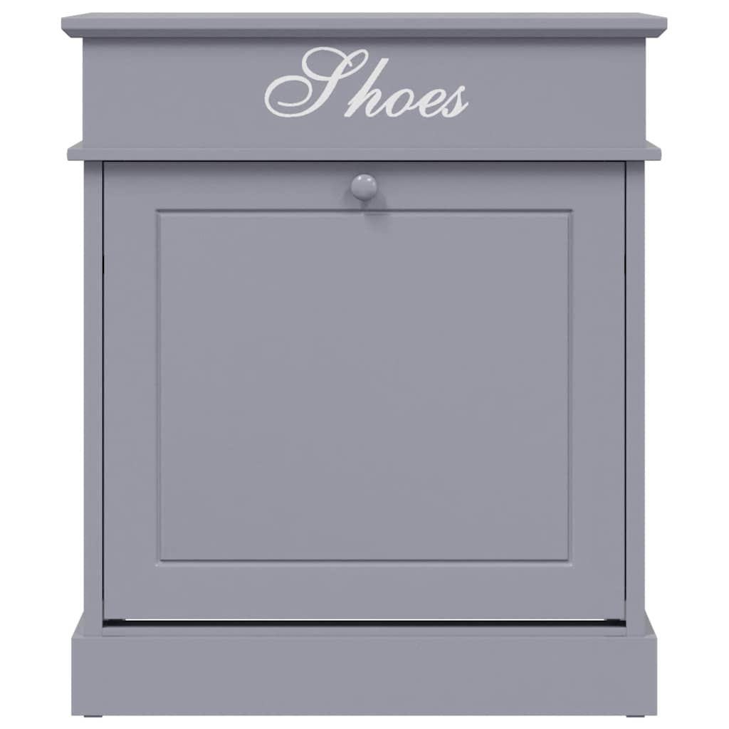 Schoenenkast 50x28x58 cm paulowniahout grijs is nu te koop bij PeponiXL, paradijselijk wonen!