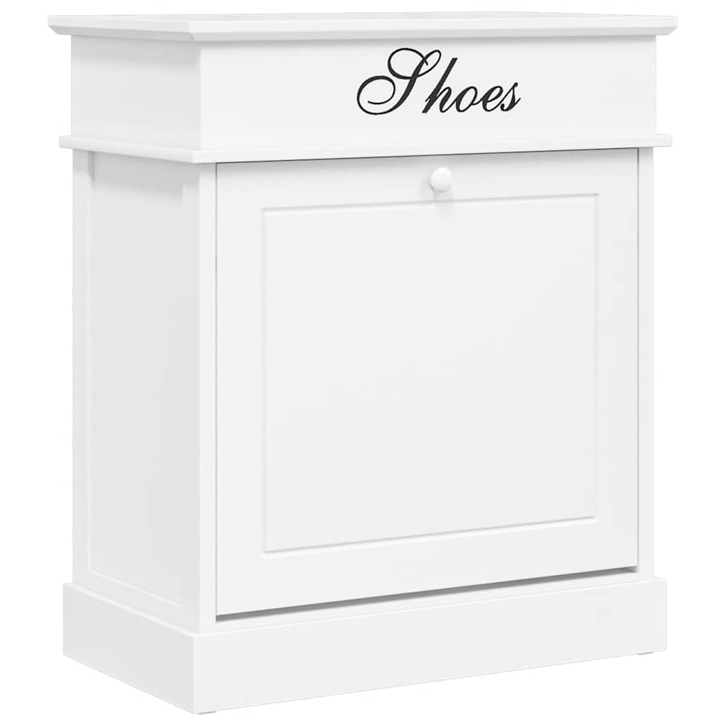 Schoenenkast 50x28x58 cm paulowniahout wit is nu te koop bij PeponiXL, paradijselijk wonen!