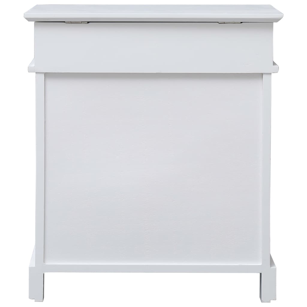 Schoenenkast 50x28x58 cm paulowniahout wit is nu te koop bij PeponiXL, paradijselijk wonen!