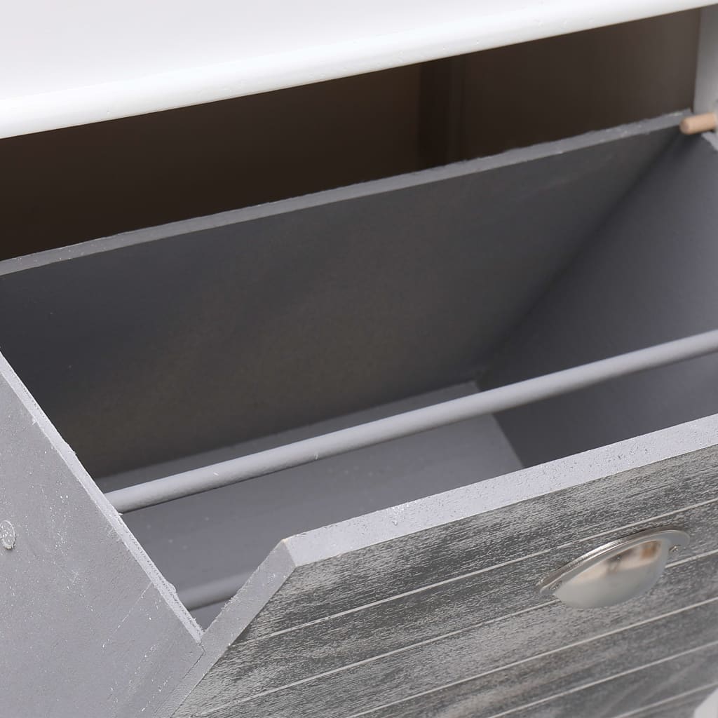 Schoenenkast 50x28x98 cm paulowniahout grijs is nu te koop bij PeponiXL, paradijselijk wonen!