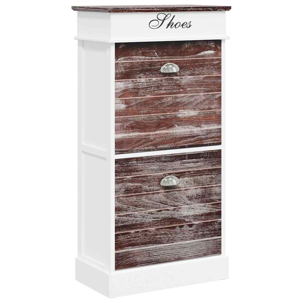 Schoenenkast 50x28x98 cm paulowniahout bruin is nu te koop bij PeponiXL, paradijselijk wonen!