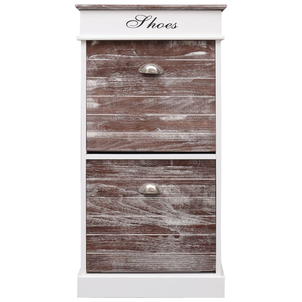 Schoenenkast 50x28x98 cm paulowniahout bruin is nu te koop bij PeponiXL, paradijselijk wonen!