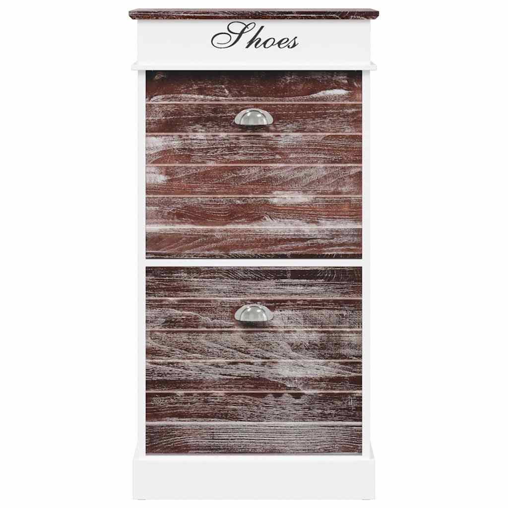 Schoenenkast 50x28x98 cm paulowniahout bruin is nu te koop bij PeponiXL, paradijselijk wonen!