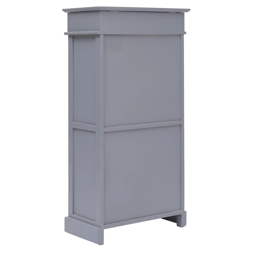 Schoenenkast 50x28x98 cm paulowniahout grijs is nu te koop bij PeponiXL, paradijselijk wonen!