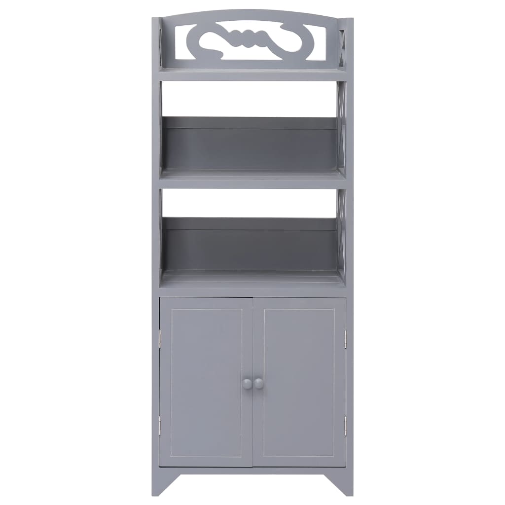 Badkamerkast 46x24x116 cm paulowniahout grijs is nu te koop bij PeponiXL, paradijselijk wonen!