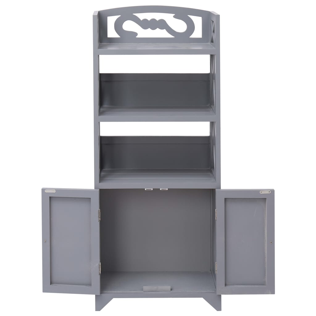 Badkamerkast 46x24x116 cm paulowniahout grijs is nu te koop bij PeponiXL, paradijselijk wonen!
