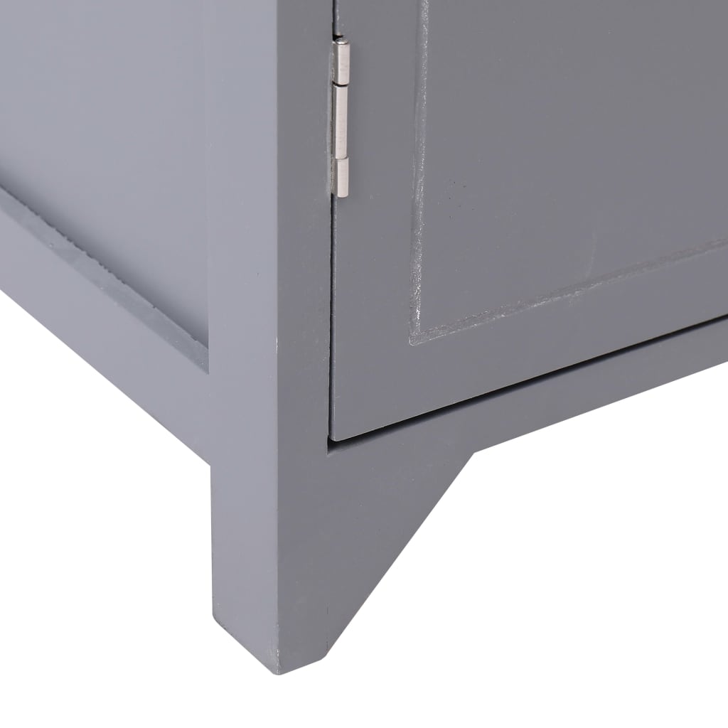 Badkamerkast 46x24x116 cm paulowniahout grijs is nu te koop bij PeponiXL, paradijselijk wonen!