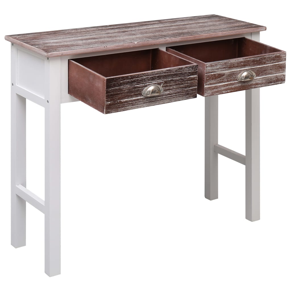 Wandtafel 90x30x77 cm hout bruin is nu te koop bij PeponiXL, paradijselijk wonen!