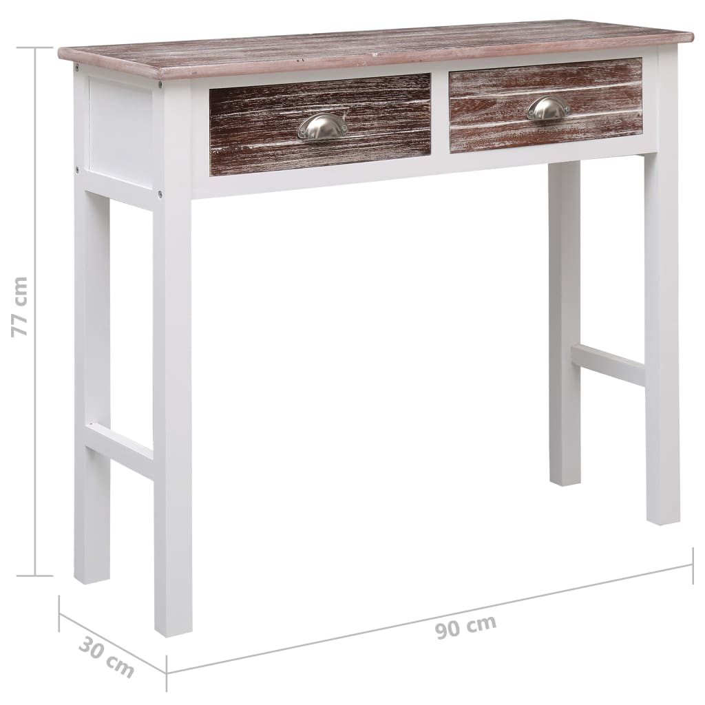 Wandtafel 90x30x77 cm hout bruin is nu te koop bij PeponiXL, paradijselijk wonen!