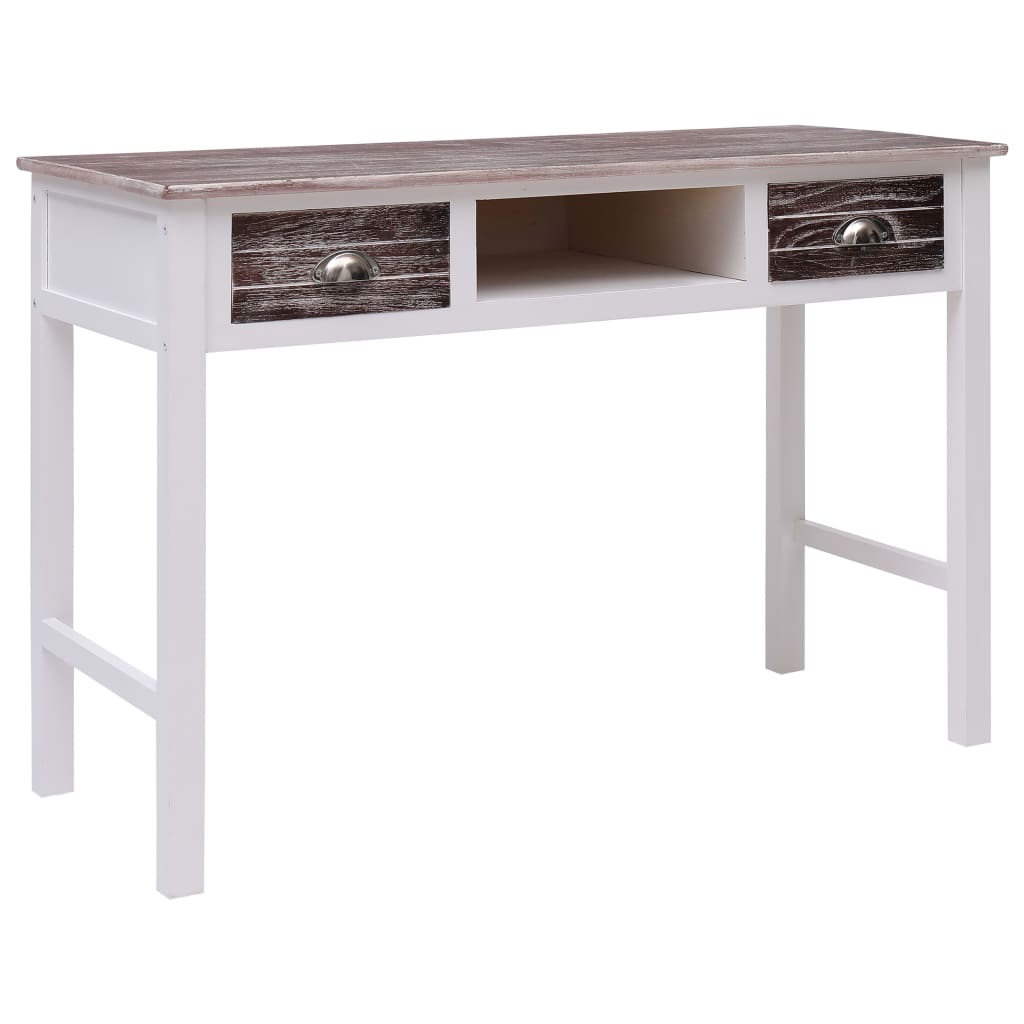 Schrijftafel 110x45x76 cm hout bruin is nu te koop bij PeponiXL, paradijselijk wonen!