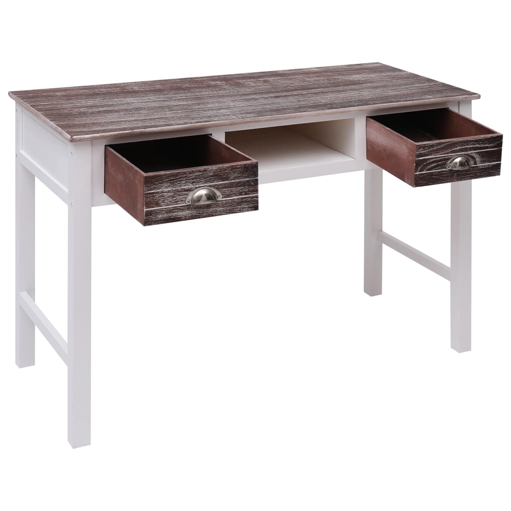 Schrijftafel 110x45x76 cm hout bruin is nu te koop bij PeponiXL, paradijselijk wonen!