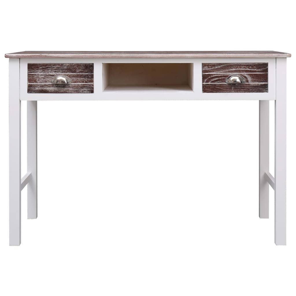 Schrijftafel 110x45x76 cm hout bruin is nu te koop bij PeponiXL, paradijselijk wonen!